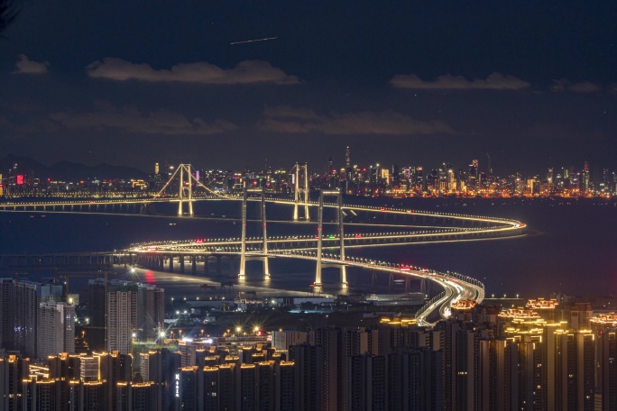 深中通道 深中大桥 夜景