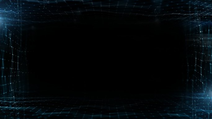 科技线条视频框