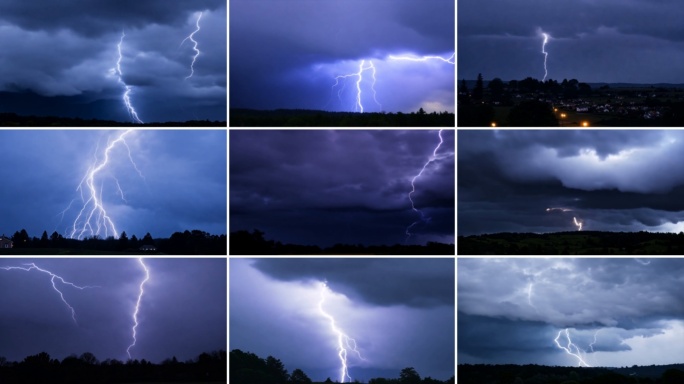乌云闪电雷电电闪雷鸣乌云密布闪电素材闪电