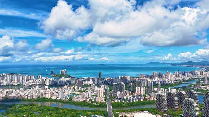 航拍三亚临春岭公园 延时摄影