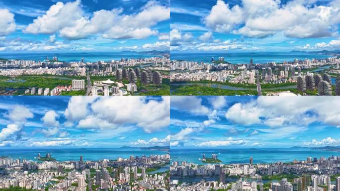 航拍三亚临春岭公园 延时摄影