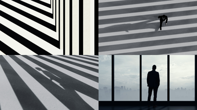 商务男人走路迈向光明道路前进加油合作背影