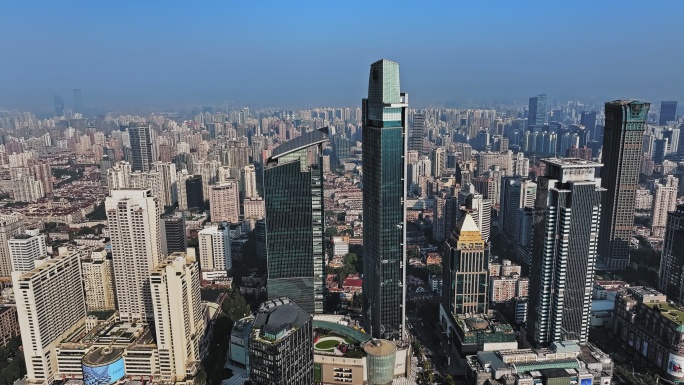 上海南京西路航拍