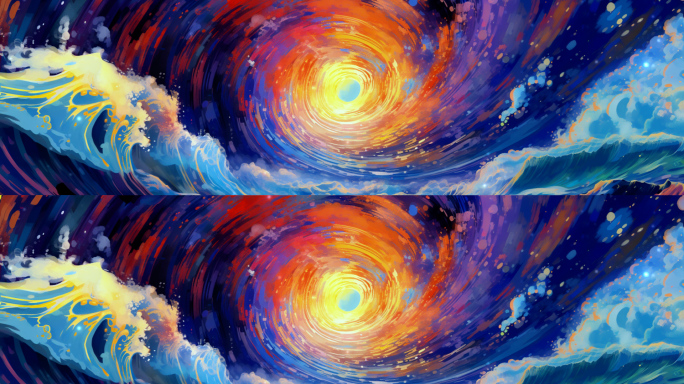 宽屏唯美梦幻星空大屏舞台场景背景音乐素材