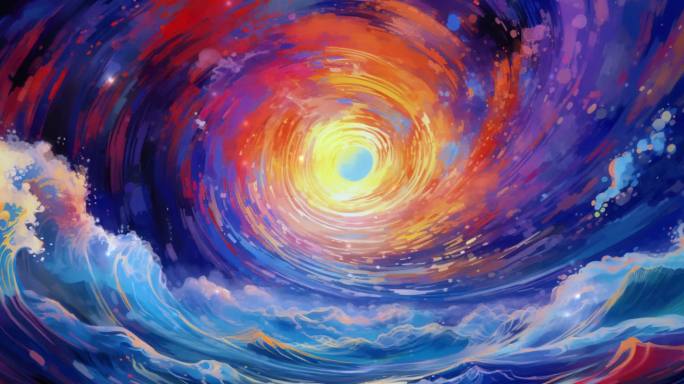 宽屏唯美梦幻星空大屏舞台场景背景音乐素材
