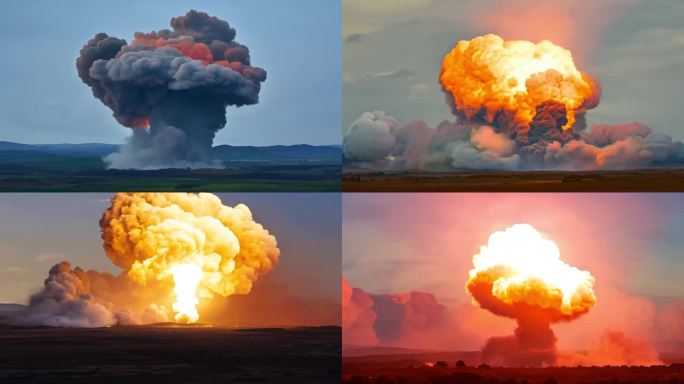 【4K】爆炸 核爆 蘑菇云 核武器