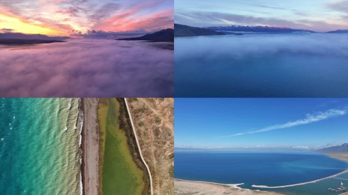4k新疆赛里木湖航拍