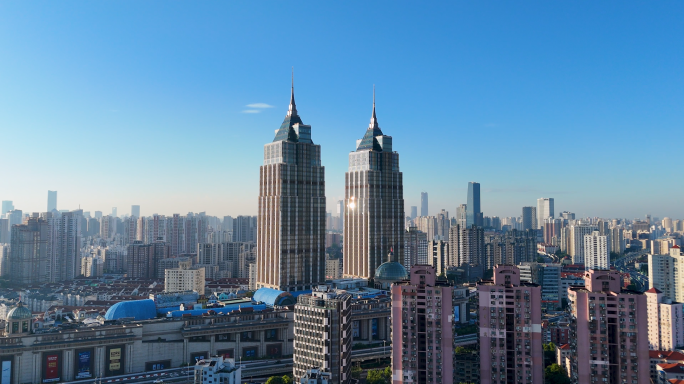 上海环球港购物中心双子塔普陀区地标