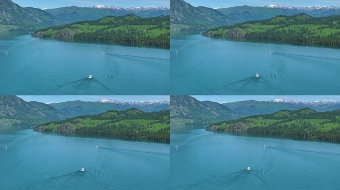 航拍新疆喀纳斯