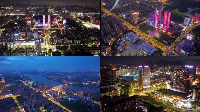 4K广东江门城市夜景延时集锦