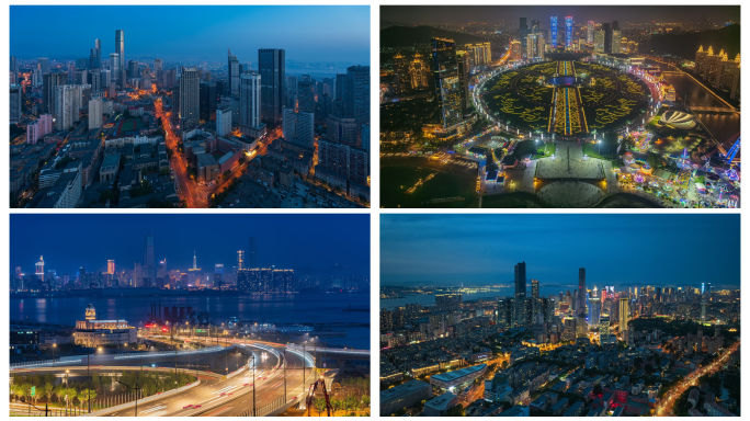 大连城市夜景延时