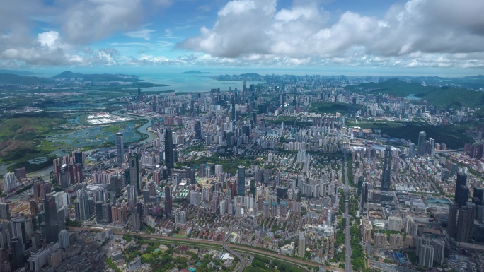 【5.2K】大湾区深圳中心城区鸟瞰大全景