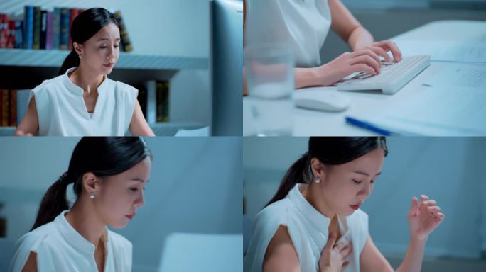 女白领工作劳累