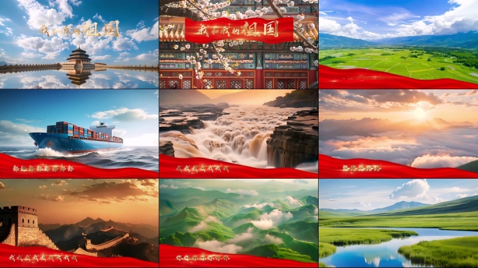 我和我的祖国MV-AE字幕模板