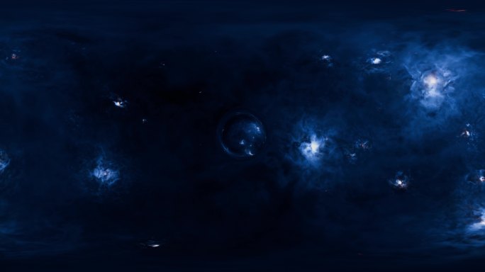 VR全景环绕视频黑洞宇宙星系循环无缝背景