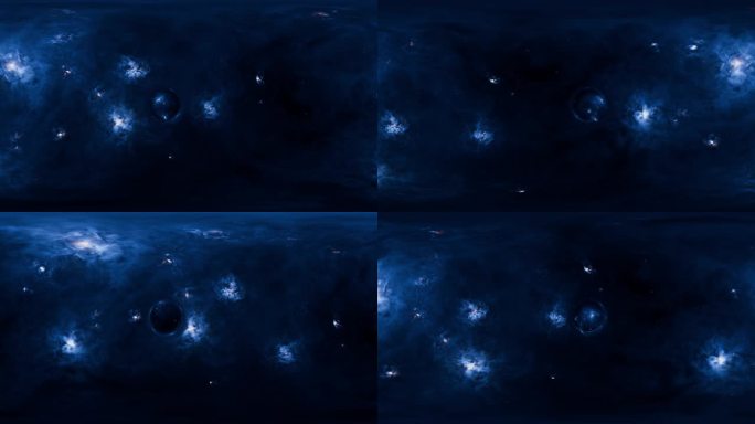 VR全景环绕视频黑洞宇宙星系循环无缝背景