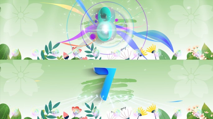 绿色生态手掌倒计时21