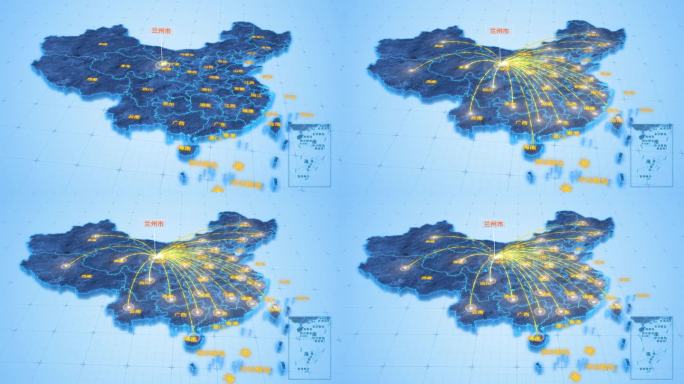 兰州市辐射全国网络地图