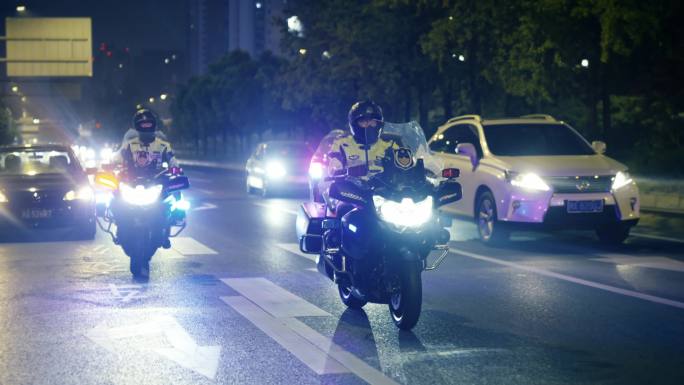 警务摩托车 警车巡逻 公安勤务 巡警大队