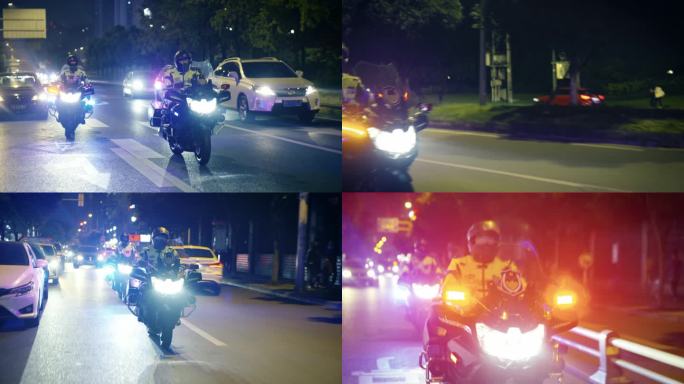 警务摩托车 警车巡逻 公安勤务 巡警大队