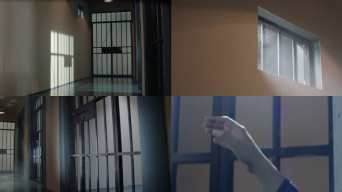 警示教育 监狱牢房光影