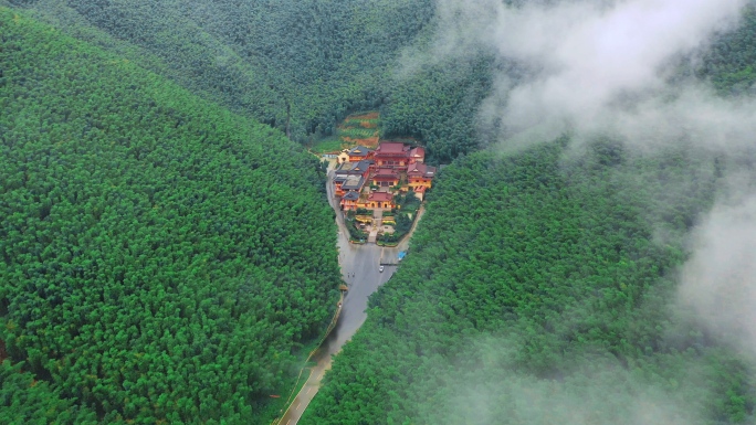 宜兴太华山九峰禅寺穿云4K航拍