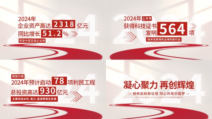 简洁企业数据展示PR模板