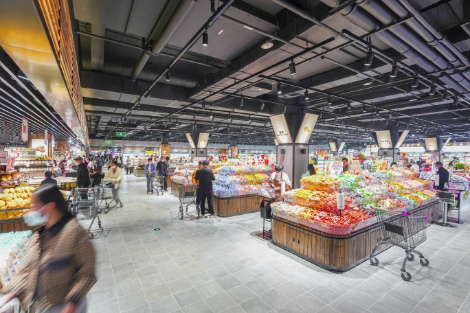 许昌禹州胖东来超市内部客流延时