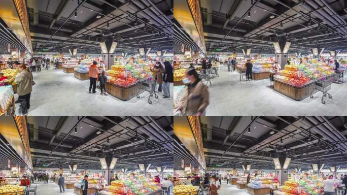 许昌禹州胖东来超市内部客流延时