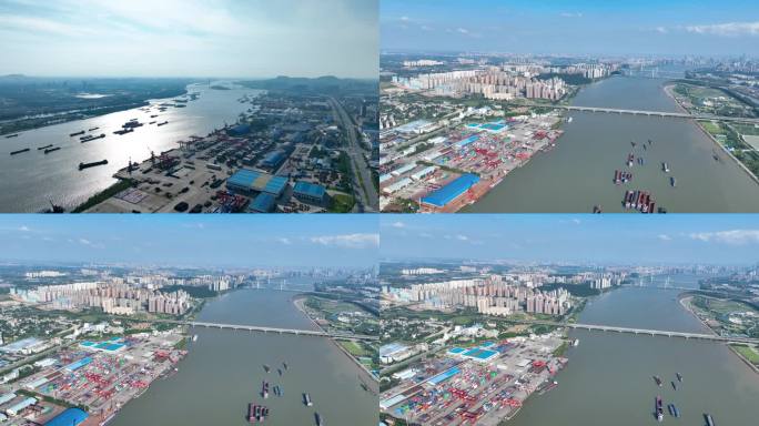 4K航拍长沙城北金霞经济开发区长沙新港