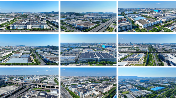 苏州高新区开发区工业区航拍4k