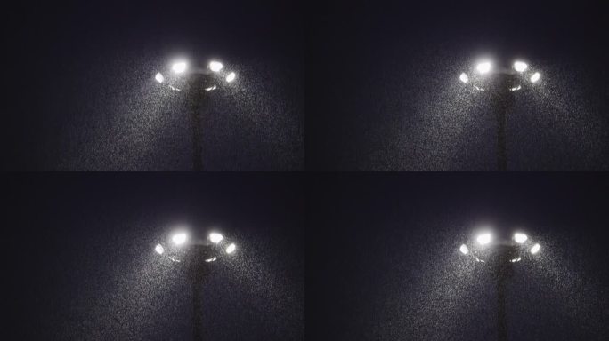 超级慢动作雨灯杆停车