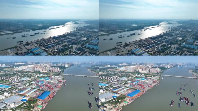 4K航拍长沙城北金霞经济开发区长沙新港6
