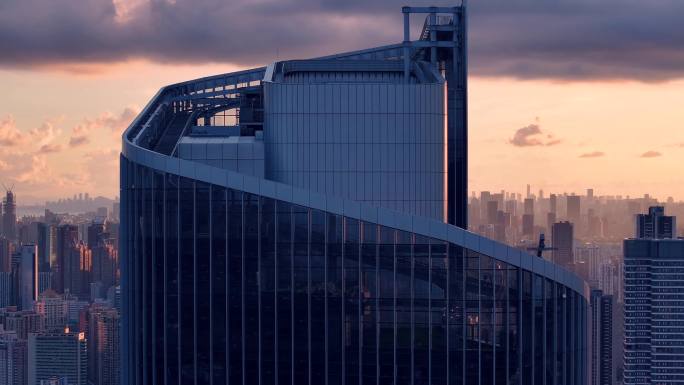 大气磅礴的城市全景航拍