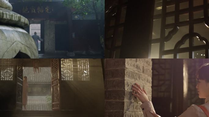 寺庙寺院和尚僧人祈福拜佛佛教古建筑