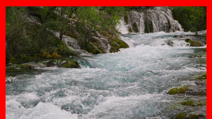 4K瀑布溪流山泉流水