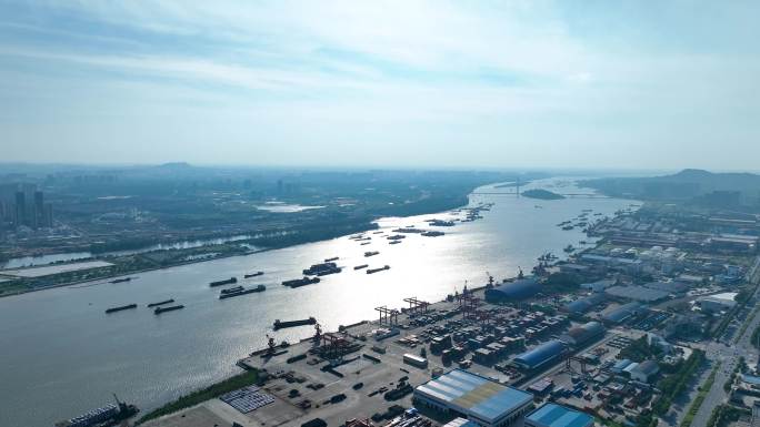 4K航拍长沙城北金霞经济开发区长沙新港2