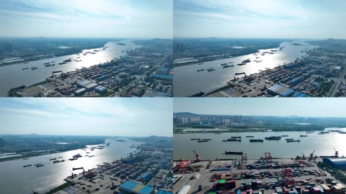 4K航拍长沙城北金霞经济开发区长沙新港2