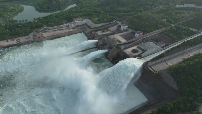 4K高清 河南省黄河小浪底景区调水调沙