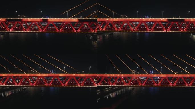 重庆轻轨夜景航拍