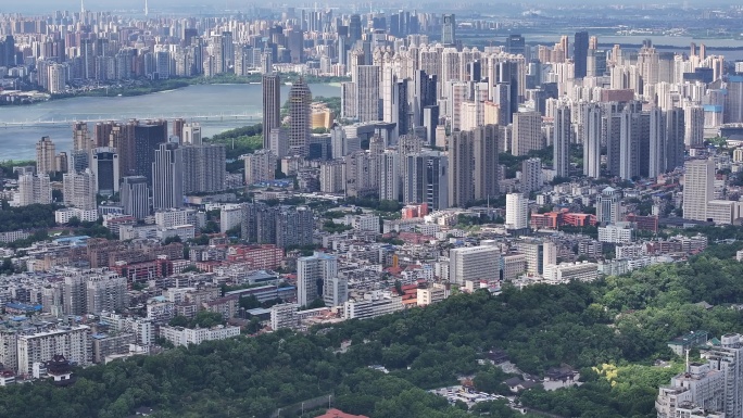 武汉武昌区大景长焦航拍