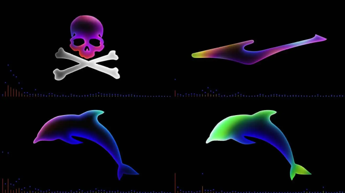几组动感节奏光影苹果logo展示