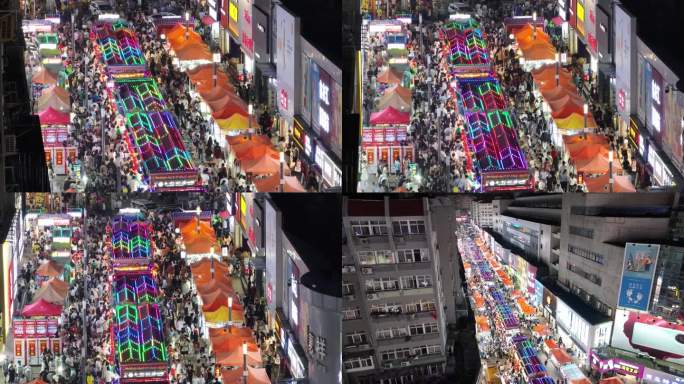 夜市航拍