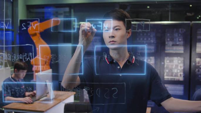 4K科技实验室人员工程师机房写代码