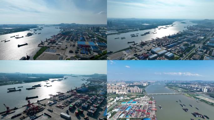 4K航拍长沙城北金霞经济开发区长沙新港3