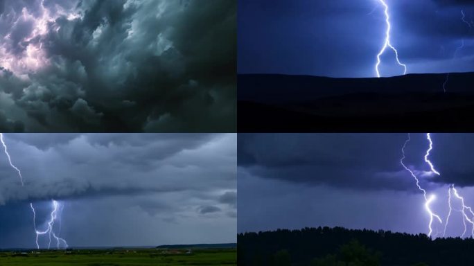【宽屏】乌云闪电、雷雨将至