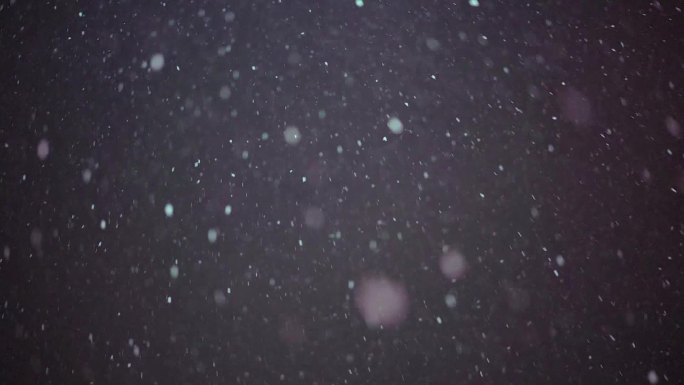 下雪天雪花飘落