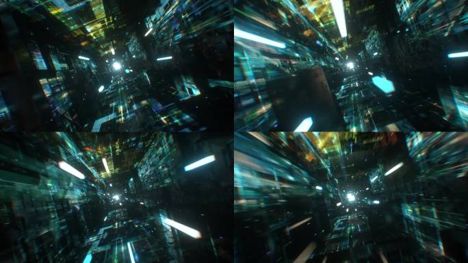 科技感隧道穿梭酷炫C4D工程