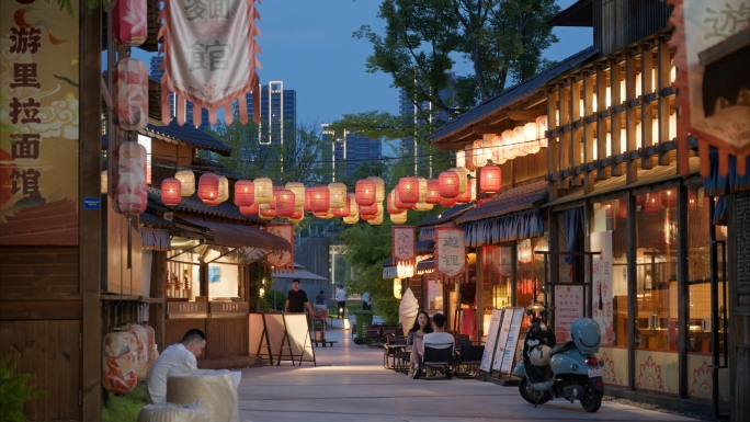 成都麓湖天府美食岛4k