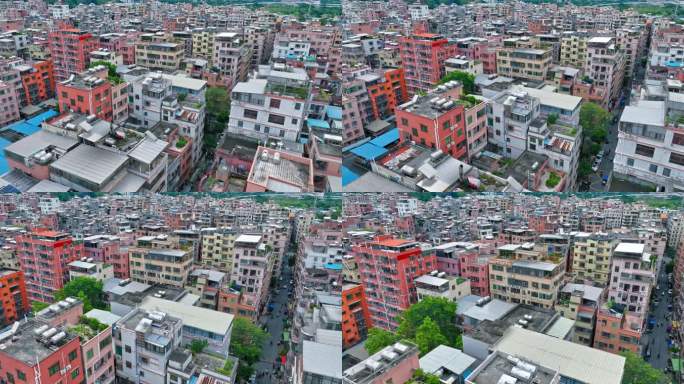 航拍广州城中之城中村龙洞00019615